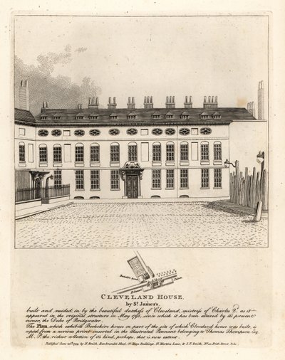 Casa Cleveland junto al Palacio de St James, Londres de John Thomas Smith