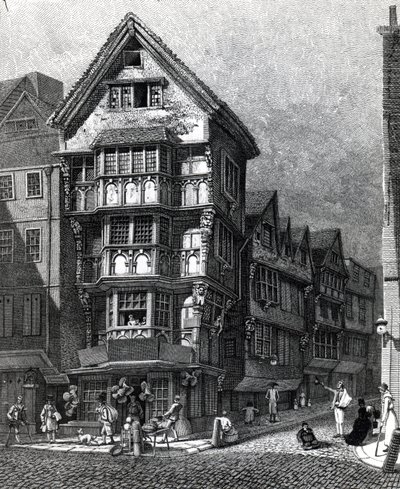 Casas Recientemente en la Esquina Oeste de Chancery Lane, Fleet Street, publicado en 1812 de John Thomas Smith
