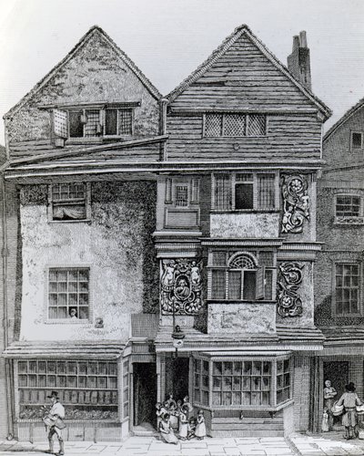 Casas en el lado sur de una calle llamada London Wall, publicado en 1812 de John Thomas Smith