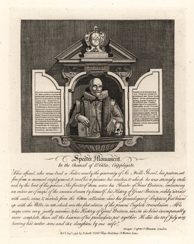 Monumento de John Speed en el presbiterio de St Giles, Cripplegate de John Thomas Smith