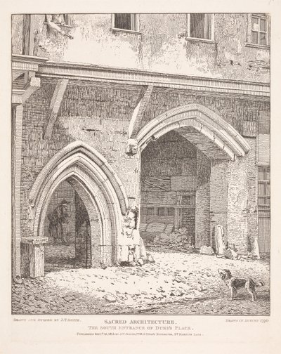 Arquitectura sagrada: la entrada sur de Dukes Place de John Thomas Smith