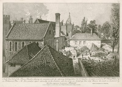 Vista sureste de la Cámara de los Príncipes de John Thomas Smith