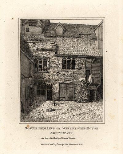 Restos del sur de Winchester House, Southwark de John Thomas Smith