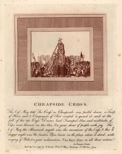 La demolición de Cheapside Cross, 2 de mayo de John Thomas Smith