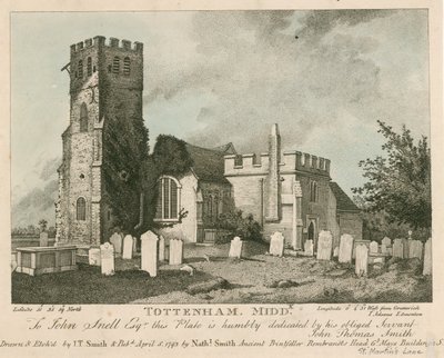 Iglesia de Tottenham, Londres de John Thomas Smith