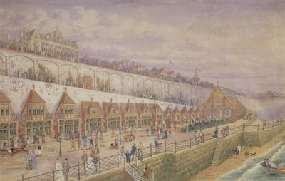 Diseño proyectado para un establecimiento de navegación y un invernadero en las terrazas debajo del Granville Hotel, Ramsgate de John Thomas Wimperis