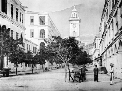 Torre del reloj de la calle Pedder, Hong Kong, c.1868-71 de John Thomson