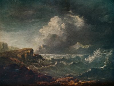Tormenta en un lago escocés, siglo XIX, 1917 de John Thomson