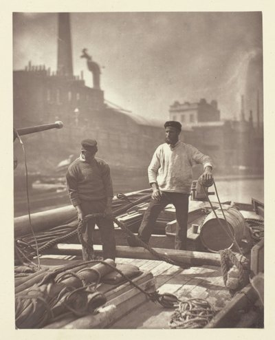 Trabajadores en la carretera silenciosa de John Thomson
