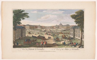 Vista del frente del Palacio de Versalles Una vista del Palacio de Versalles (título sobre objeto) de John Tinney