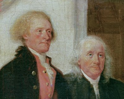 Redacción de la Declaración de Independencia, 28 de junio de 1776 (detalle) de John Trumbull