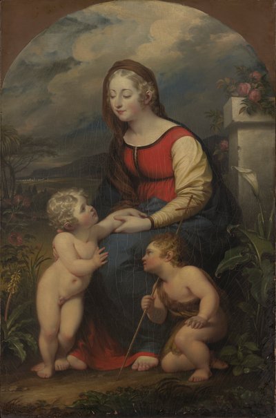 virgen y el niño con san juan bautista de John Trumbull