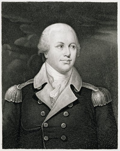 General Mayor Nathaniel Greene, grabado por John B. Forrest de John Trumbull