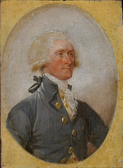 Retrato en miniatura de Thomas Jefferson a los 33 años de John Trumbull
