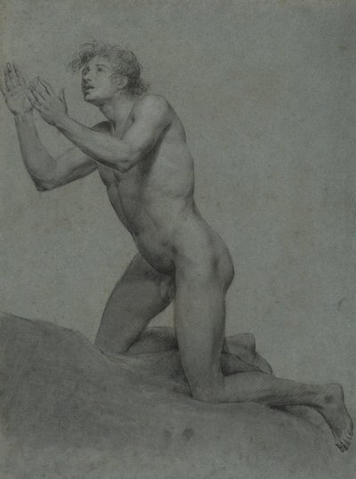 Bosquejo de un desnudo masculino- estudio de vida de John Trumbull