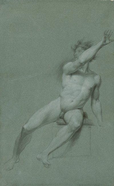 Bosquejo de un desnudo masculino- estudio de vida de John Trumbull