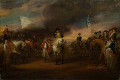 Estudio para "La rendición de Lord Cornwallis en Yorktown", c.1787-91 de John Trumbull