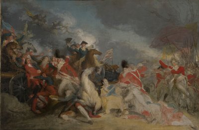 La muerte del general Mercer en la batalla de Princeton, 3 de enero de 1777 (versión inacabada) de John Trumbull