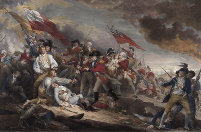 La muerte del General Warren en la Batalla de Bunker Hill, 17 de junio de 1775, pub. 1786 de John Trumbull