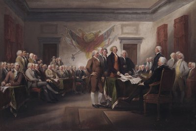 La Declaración de Independencia, 4 de julio de John Trumbull