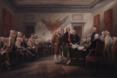 La Declaración de Independencia, 4 de julio de 1776 de John Trumbull