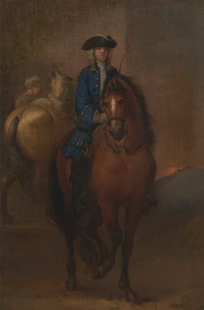 Un joven caballero a lomos de un caballo domado de John Vanderbank