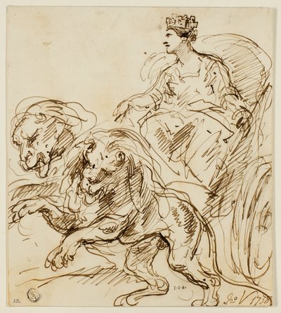Cibeles en carro tirado por leones de John Vanderbank