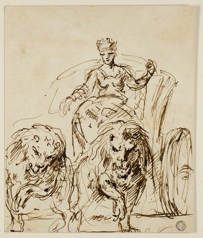 Cibeles en Carro Tirado por Leones de John Vanderbank