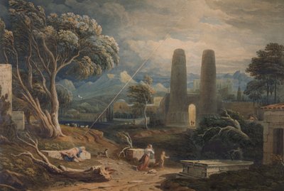 Una tormenta, 1817-1818 de John Varley