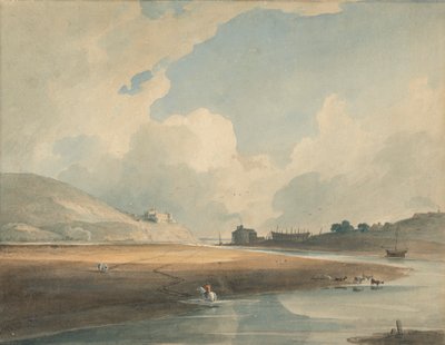 Castillo de Harlech y transbordador de Twgwyn de John Varley
