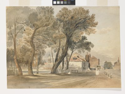 Sketch From Nature On The Thames (Chelsea) (acuarela sobre lápiz sobre papel blanco) de John Varley