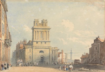 Vista de New Street, cerca del Puente de Londres de John Varley