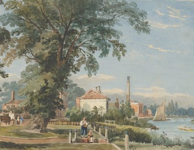 En el Támesis en Hammersmith, ca. 1836 de John Varley I