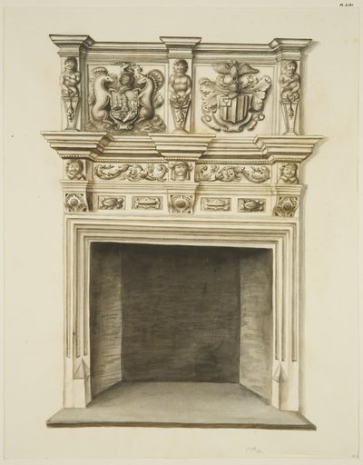 Chimenea en la antigua residencia de Sir John Knight, Temple Street de John W. Brett
