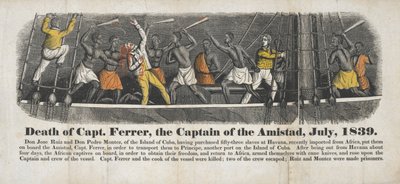 Muerte del Capitán Ferrer, Capitán de la Amistad, julio de 1839 de John Warner Barber