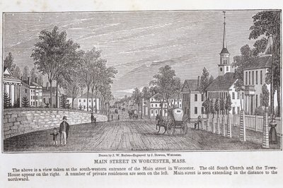 Calle principal en Worcester, de 