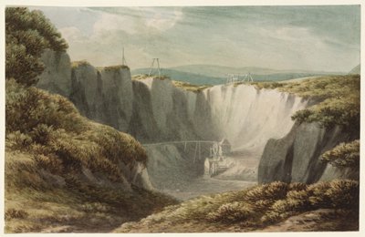 La mina de estaño en Carclaise, Cornwall de John Warwick