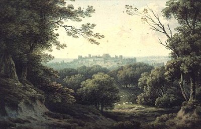 Vista Lejana del Castillo de Windsor de John Warwick Smith