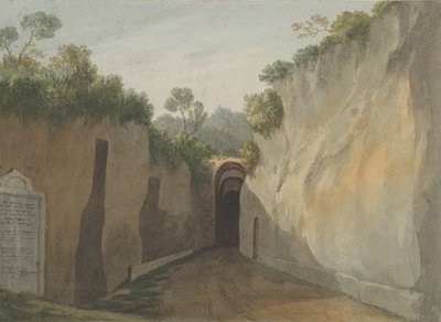 Entrada a la gruta de Posillipo, Nápoles, 1778-79 de John Warwick Smith