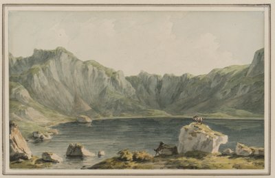 Llyn Idwal, en el camino hacia él desde Llyn Ogwen, Carnarvonshire, c.1795 de John Warwick Smith