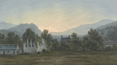 Las ruinas de la abadía de Cymer, en el río Mawddach de John Warwick Smith