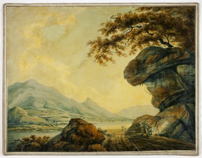 Viajeros cocinando junto al lago de John Warwick Smith