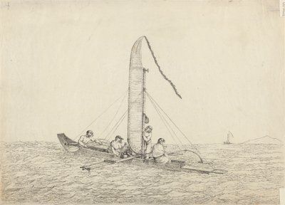Una canoa de vela de Otaheite de John Webber