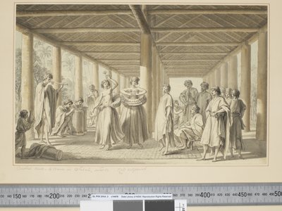 Otra escena, una danza en Otaheite, exterior de John Webber