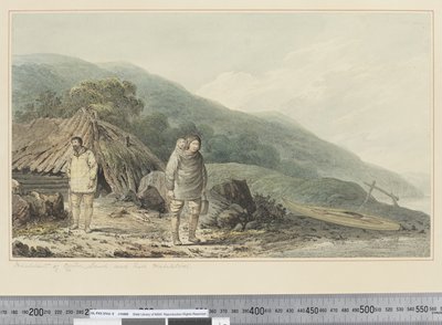 F.33 Habitantes de Norton Sound y sus viviendas, c.1773-84 de John Webber