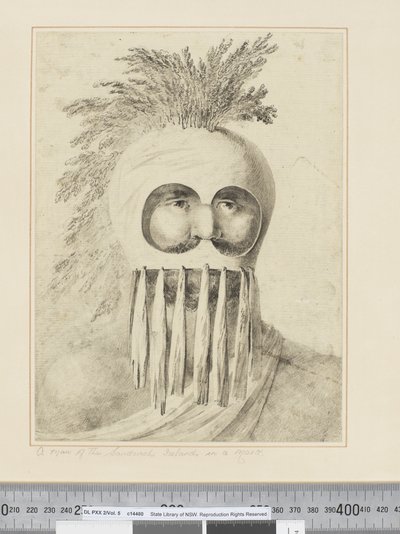 Un hombre de las Islas Sandwich con una máscara, c.1773-84 de John Webber