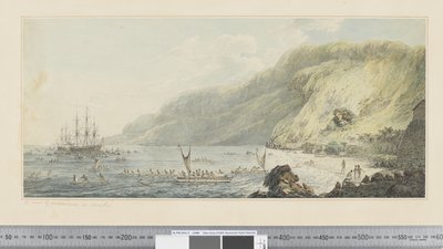 F.39 Una Vista de Karakakooa, en Owyhee, c.1783-84 de John Webber