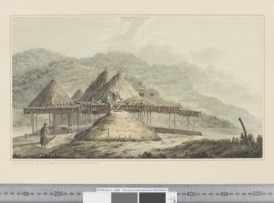 F.42 Habitaciones de Verano e Invierno en Kamschatka, c.1783-84 de John Webber