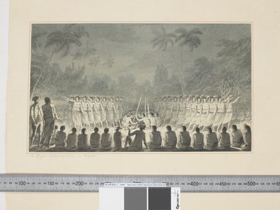 Una danza nocturna por hombres, en Hapaee de John Webber