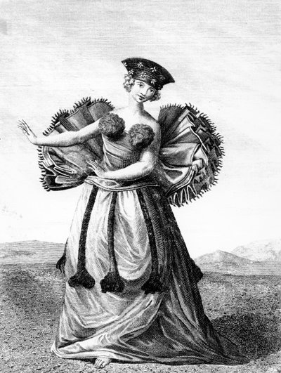 Hábito de una joven de Otaheite bailando, c.1785 de John Webber